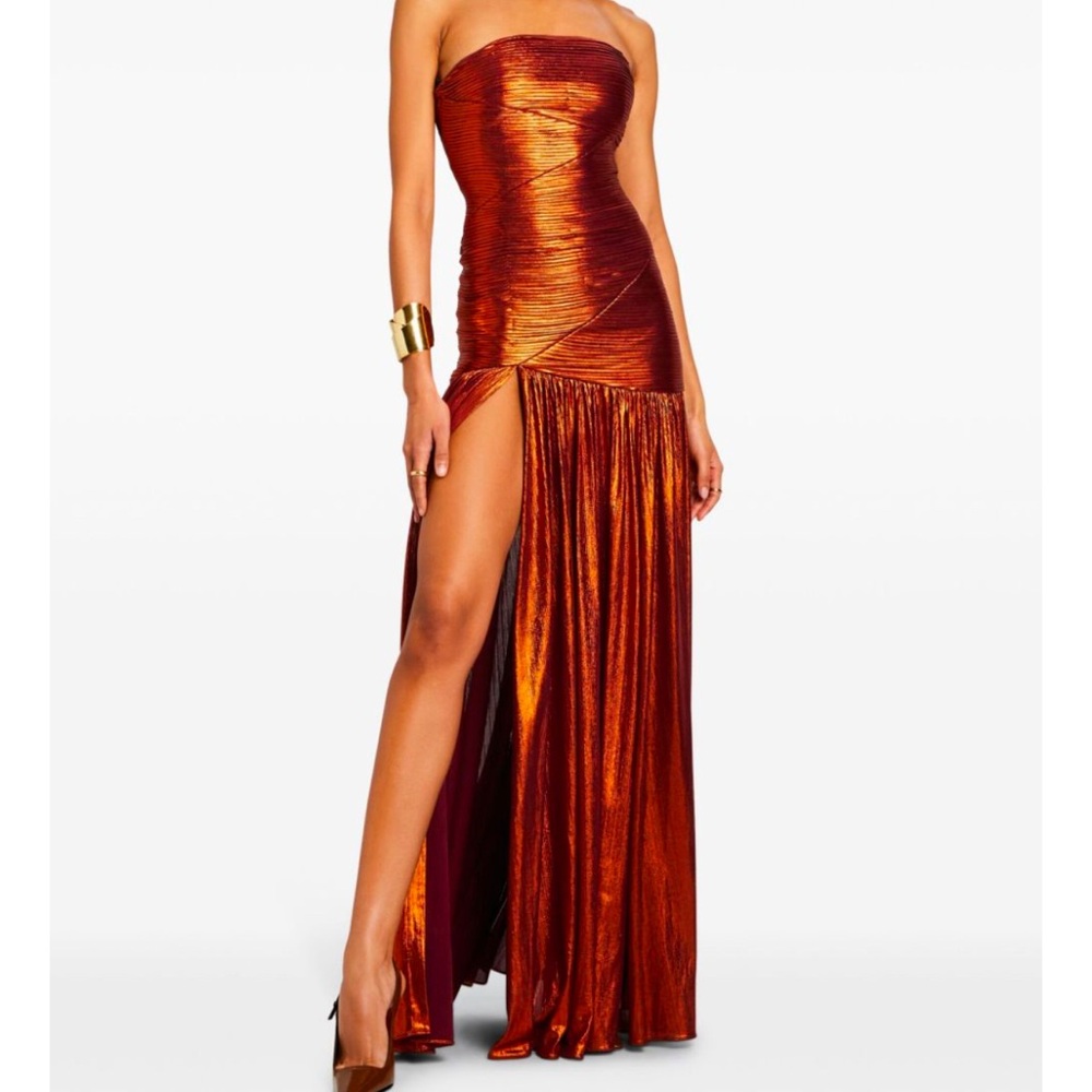 Chantal Metallic Strapless Dresss